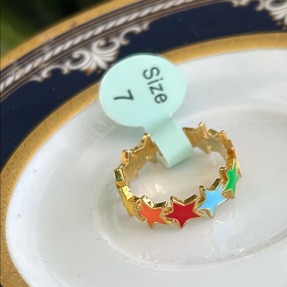 Jewelry - Colorful Star Sterling Silver Kids Ring
